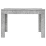 vidaXL Table à manger Gris béton 120x60x76 cm Bois d'ingénierie
