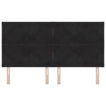 vidaXL Tête de lit avec tête de lit Noir 180 cm Velours