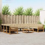 vidaXL Ensemble de canapés d'extérieur 10 Pièces Naturel et Beige