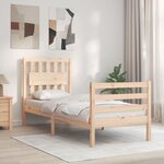 vidaXL Cadre de lit sans matelas bois massif