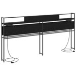 vidaXL Tête de lit de rangement Chêne noir 200 cm Bois d'ingénierie