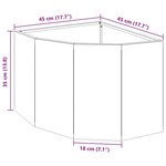 vidaXL Jardinière d'Angle Vert olive 45 x 45 x 35 cm Acier