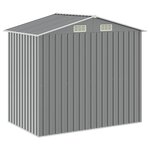vidaXL Abri de jardin avec étagère Gris 205x130x183 cm Fer