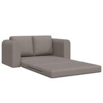vidaXL Canapé-Lit 60cm Taupe tissu