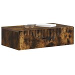 vidaXL Table d'appoint murale Chêne fumé 59 x 34 5 x 17 cm