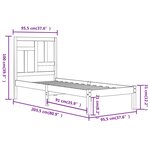 vidaXL Cadre de lit Blanc Bois de pin massif 90x200 cm