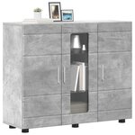 vidaXL Cabinet en Bois avec stockage Gris béton 88 5 x 30 5 x 73 cm