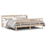 vidaXL Cadre de lit avec tête de lit sans matelas 180x200 cm