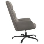 vidaXL Chaise de relaxation Gris clair Velours