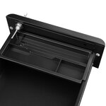 Caisson de bureau placard de rangement mobile avec roulettes et serrure pour documents et dossier suspendu avec 3 tiroirs noir 12_0004826