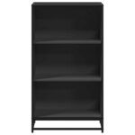 vidaXL Bibliothèque noir 60x35x107 5 cm bois d'ingénierie