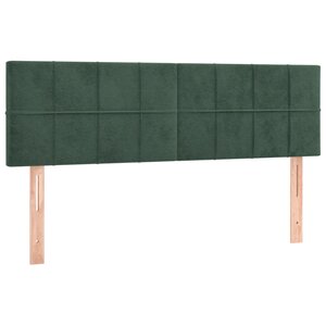 vidaXL Têtes de lit 2 Pièces Vert foncé 72x5x78/88 cm Velours