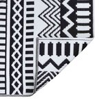 vidaXL Tapis d'extérieur Noir et blanc 300 x 400 cm PP