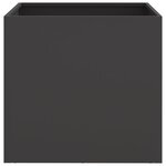 vidaXL Jardinières 2 Pièces noir 42x40x39 cm acier laminé à froid