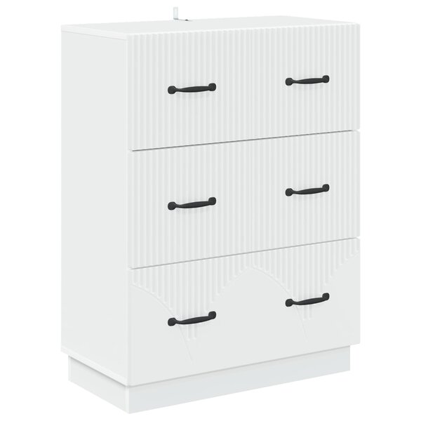 vidaXL Armoire à tiroirs Blanc 66 x 34 5 x 87 cm Bois d'ingénierie