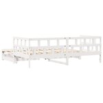vidaXL Lit de jour avec gigogne et tiroirs sans matelas blanc 90x190cm