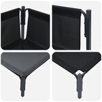 vidaXL Mobilier de jardin avec coussin 2 Pièces Anthracite Acier