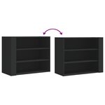 vidaXL Armoire murale noir 75x35x60 cm bois d'ingénierie