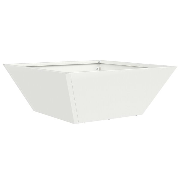 vidaXL Planteur en métal Blanc stylé Métal 40 x 40 x 15 cm