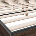 vidaXL Cadre de lit sans matelas chêne marron 150x200 cm