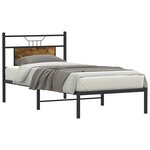 vidaXL Cadre de lit sans matelas chêne fumé 80x200cm bois d'ingénierie