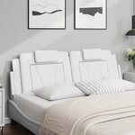 vidaXL Coussin de tête de lit Viana blanc 160 cm similicuir