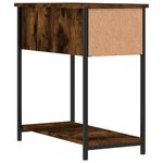 vidaXL Table de chevet chêne fumé 30x60x60 cm bois d'ingénierie