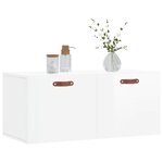 vidaXL Armoire murale blanc brillant 80x36 5x35 cm bois d'ingénierie