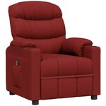 vidaXL Fauteuil inclinable électrique Rouge bordeaux Tissu