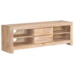 vidaXL Meuble TV Bois d'acacia massif 120 x 30 x 40 cm Marron clair