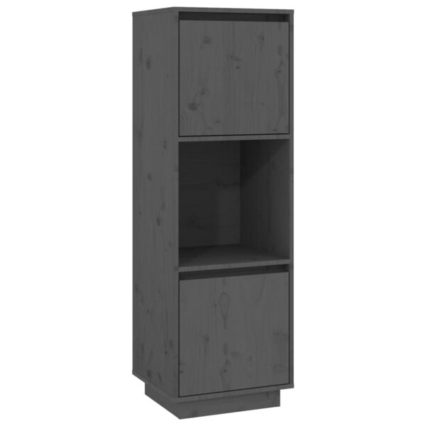 vidaXL Buffet haut Gris 38x35x117 cm Bois massif de pin