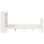 vidaXL Lit bibliothèque sans matelas blanc 140x200 cm bois pin massif