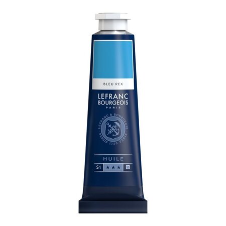 Peinture à l'huile en tube bleu rex 40ml - lefranc & bourgeois