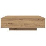 vidaXL Table basse avec lumières LED Chêne artisanal 100x100x31 cm