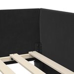 vidaXL Cadre de lit d'angle Autre avec tête de lit Noir 90 x 200 cm