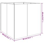 vidaXL Jardinière 80x80x80 cm acier corten