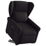 vidaXL Fauteuil inclinable électrique noir tissu