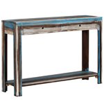 vidaXL Table console Bois massif Vintage 118 x 30 x 80 cm