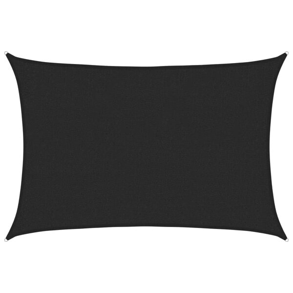 vidaXL Voile d'ombrage 160 g/m² Noir 2x3 m PEHD