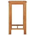 vidaXL Ensemble de bar de jardin 3 Pièces marron bois massif acacia rotin