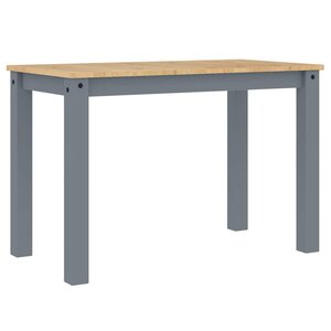 vidaXL Table à manger Panama gris 112x60x75 cm bois massif de pin
