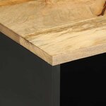 vidaXL Meuble TV noir 80x33 5x46 cm bois massif manguier brut