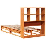 vidaXL Lit bibliothèque sans matelas cire marron 90x200 cm bois massif