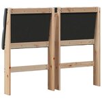 vidaXL Tête de lit capitonnée Gris foncé 120 cm Pin massif