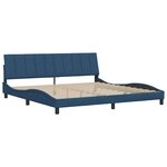 vidaXL Cadre de lit sans matelas Hanko bleu 200x200 cm tissu