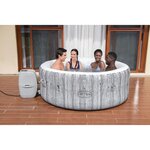 BESTWAY Spa gonflable Lay-Z-Spa Fiji motif bois, 2 a 4 personnes, 180 x 66 cm, 120 Airjet™