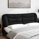 vidaXL Coussin de tête de lit noir 193 cm similicuir