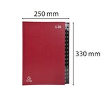 Trieur Ordonator 1-31 32 comp. Rouge 24x32 cm EXACOMPTA