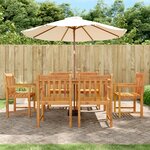 vidaXL Chaises de jardin lot de 6 56x55 5x90 bois massif d'acacia