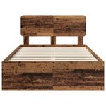vidaXL Cadre de lit Bois ancien 135 x 190 cm Pin massif